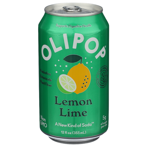 Olipop Lemon Lime A New Kind Of Soda - 12 Fluid Ounce