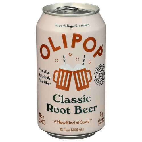 Olipop Root Beer Classic Shelf Stable - 12 Fluid Ounce Image 1 of 4