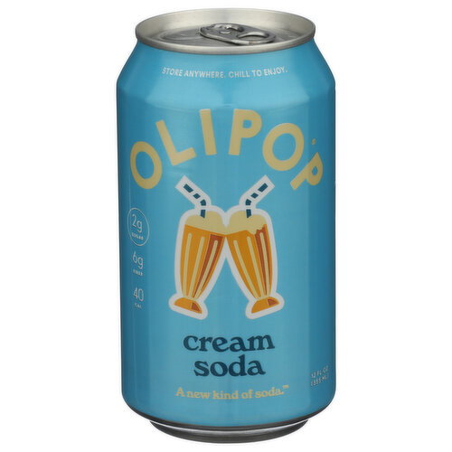 Olipop Cream Soda Carbonated - 12 Fluid Ounce Image 1 of 4