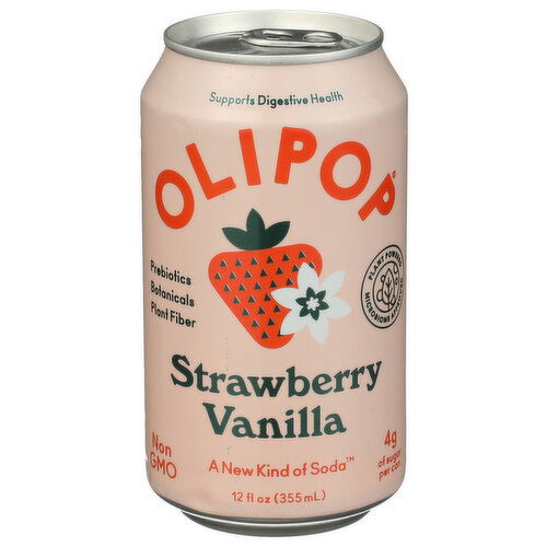 Olipop Strawberry Vanilla Shelf Stable - 12 Fluid Ounce Image 1 of 4