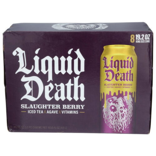 Liquid Death Slaughter Berry Singles - 19.2 Fluid Ounce - 8 Count