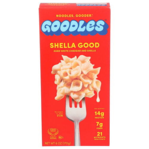 GOODLES Cheese Shella Good Dry White Cheddar With Shells Mac And - 6 Ounce