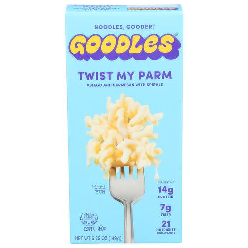 GOODLES Cheese Twist My Parm Dry Asiago & Parmesan With Spirals And - 5.25 Ounce