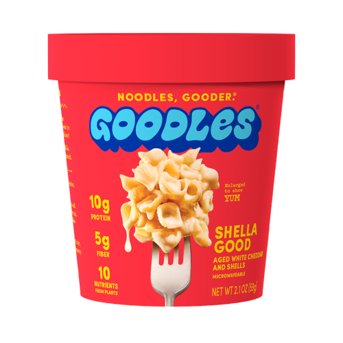 Goodles Mac & Cheese White Cheddar Microwaveable Shella Good Cup - 2.1 Ounce