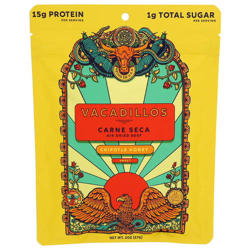 Vacadillos Chipotle Honey Carne Seca - 2 Ounce