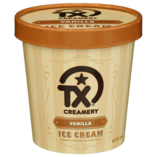 Tx Creamery Ice Cream Vanilla - 1 Pint