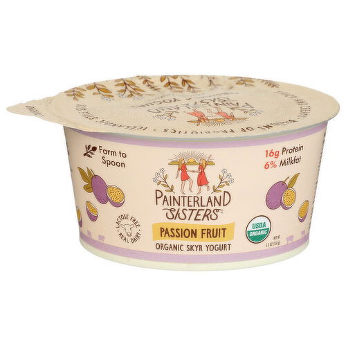Painterland Sisters Organic Passion Fruit Skyr Yogurt - 5.3 Ounce Image 1 of 4