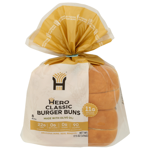 Hero Bread Classic Burger Buns - 2.188 Ounce - 8 Count