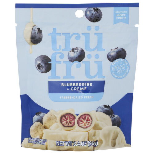 Tru Fru Blueberries Freeze Dried Blueberries & Creme Resealable Pouch - 3.4 Ounce Image 1 of 4