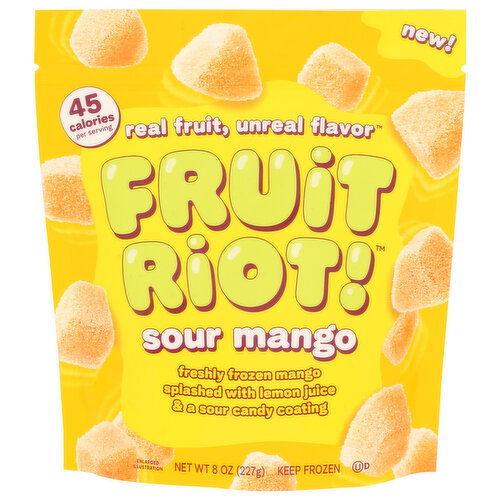 Fruit RIOT! Mango Frozen Candy Sour - 8 Ounce