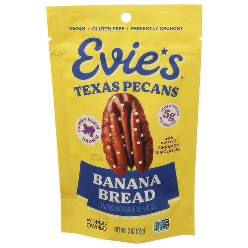 EVIE's Snacks Banana Bread Pecans - 3 Ounce Image 1 of 4