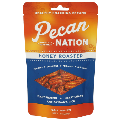 Pecan Nation Honey Roasted Snacking Pecans - 4 Ounce