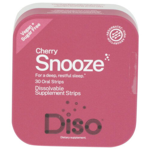Diso Cherry Snooze Dissolvable Supplement Strips - 30 Count