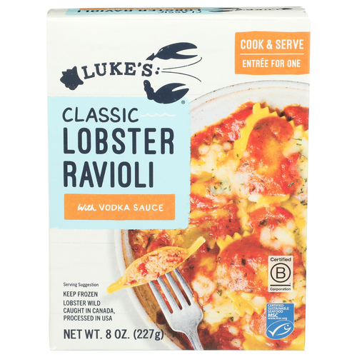 LUKE's Lobster Ravioli With Vodka Sauce Frozen Classic - 8 Ounce