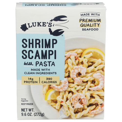 LUKE's Lobster Frozen Shrimp Scampi With Pasta - 9.6 Ounce
