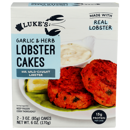 LUKE's Lobster Garlic And Herb Cakes - 3 Ounce - 2 Count
