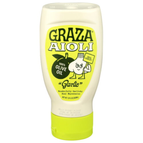 Graza Unscented No Flavor Specified Cream Mayo Aioli By Squeeze - 12 Fluid Ounce