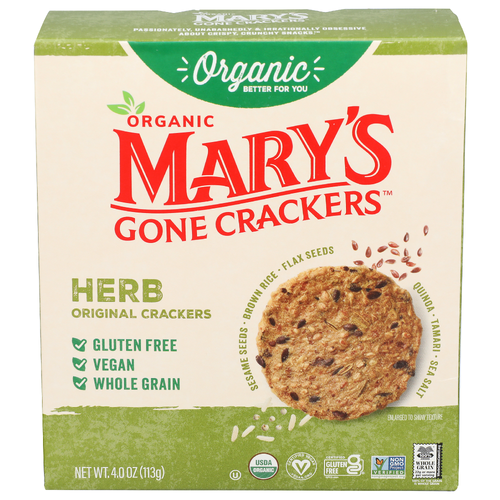 MARY's Gone Crackers Herb Scent Flavor Original - 4 Ounce