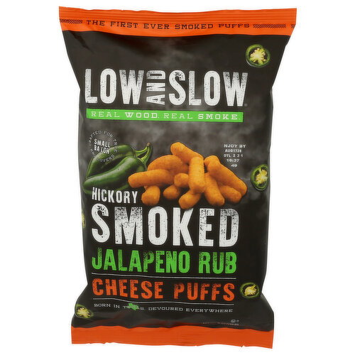 Low And Slow Hickory Smoked Jalapeno Cheese Puffs - 6 Ounce