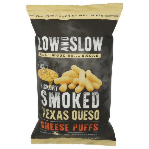Low And Slow Hickory Smoked Texas Queso Cheese Puffs - 6 Ounce