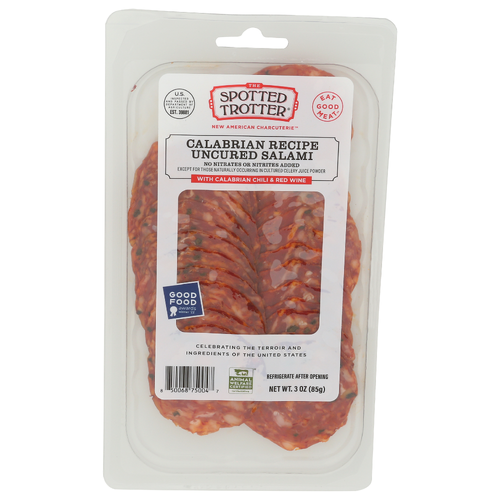 The Spotted Trotter Charcuterie Dried Salami Calabrian Recipe Uncured - 3 Ounce - 1 Count Image 1 of 4
