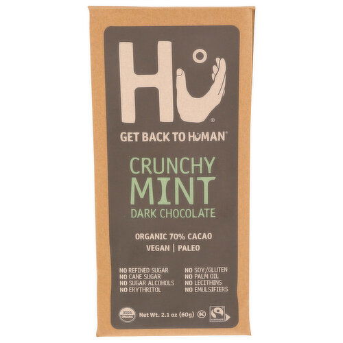 Hu Crunchy Mint Dark Chocolate Bar - 2.1 Ounce - 1 Count