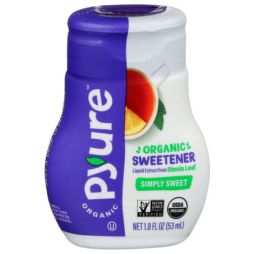PYURE Liquid Organic Sweetener Extract Simply Sweet Stevia Drops - 1.8 Fluid Ounce