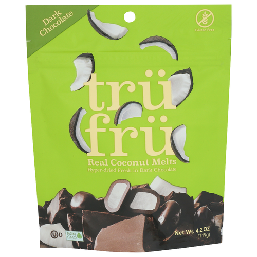 Tru Fru Dark Chocolate Coconut Melts - 4.2 Ounce