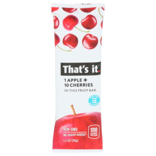 THAT's IT. 1 Apple + 10 Cherries Fruit Bar - 1.2 Ounce - 1 Count