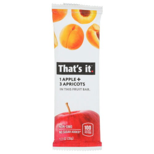 THAT's It Fruit Bar Apple + Apricot - 1.2 Ounce Image 1 of 4
