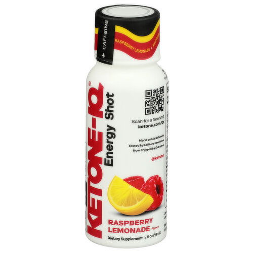KETONE-IQ Raspberry Lemonade Caffeine Energy Shot - 2 Fluid Ounce