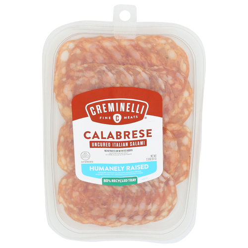 CREMINELLI Sliced Calabrese Salame Made With Paprika And Red Pepper Mildly Spicy Calabrian Recipe - 2 Ounce