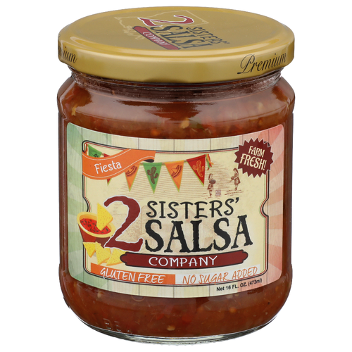 2 Sisters' Salsa Company Fiesta No Sugar Added - 16 Fluid Ounce
