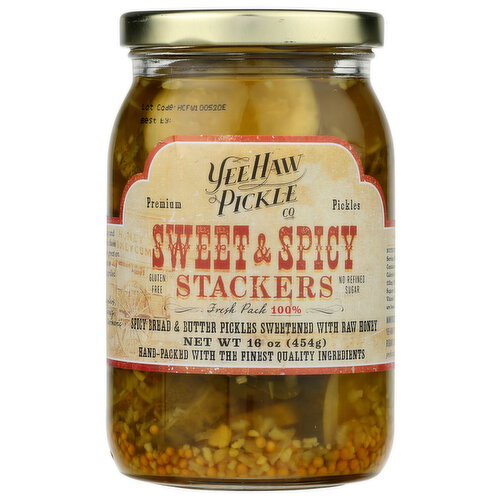 Yee Haw Pickle Co Sweet & Spicy Stackers - 16 Ounce Image 1 of 2