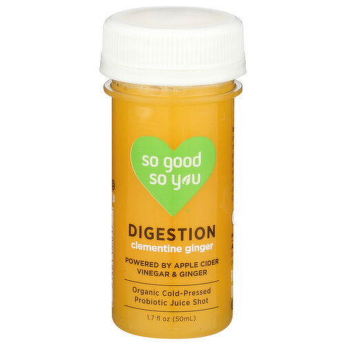 SO GOOD SO YOUntaloupe Clementine Juice Digestion Probiotic Wellness Shot - 1.7 Fluid Ounce