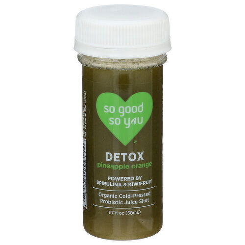 So Good So You Detox Pineapple Orange Probiotic Shot Multipack - 1.7 Fluid Ounce