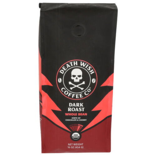 Death Wish Coffee Co Whole Bean Dark Roast - 1 Pound