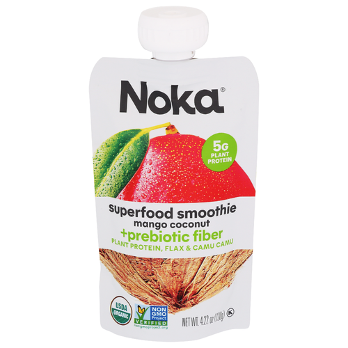 Noka Mango Coconut Superfood Smoothie + Prebiotic Fiber - 4.22 Ounce