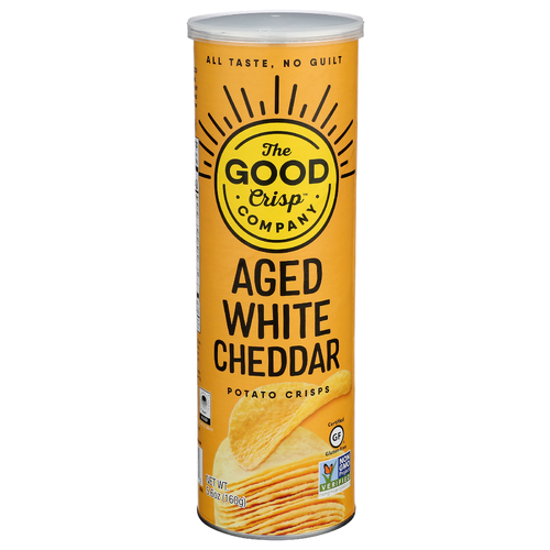 The Good Crisp Company Crisps, Aged White Cheddar - 5.6 Ounce