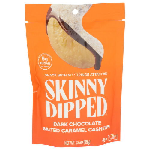 Skinny Dipped Almonds Dark Chocolate Salted Caramel Caramel & Dk Choc Cashews Skinnydipped - 3.5 Ounce Image 1 of 4