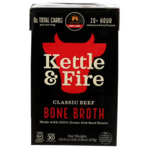 Kettle & Fire Bone Broth Beef - 16.9 Ounce