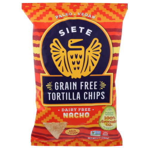 Siete Tortilla Chips Nacho - 5 Ounce