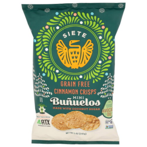 Siete Cinnamoncrisps Buñuelos Tortilla Chip Crisps Cinnamon - 5 Ounce Image 1 of 4