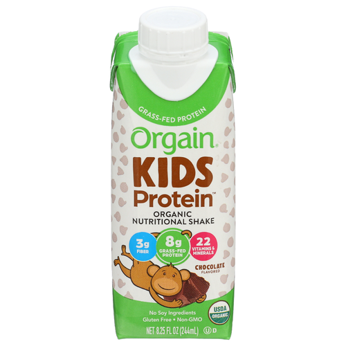 Orgain Chocolate Liquid Kids Protein Nutritional Shake - 8.25 Fluid Ounce