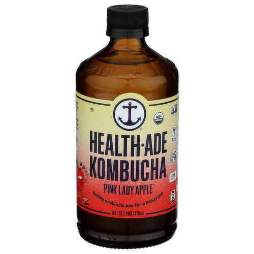 HEALTH-ADE Pink Lady Apple Kombucha - 16 Fluid Ounce