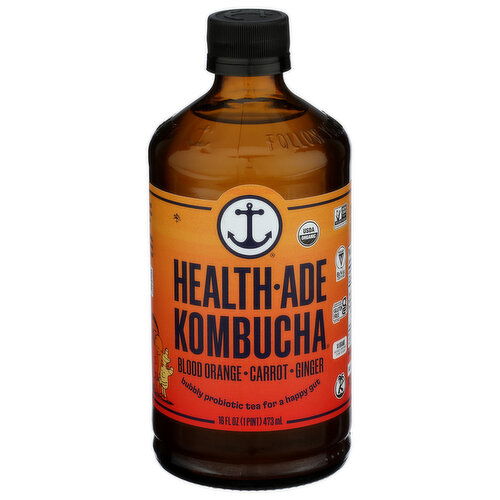 HEALTH-ADE Blood Orange Carrot Ginger Kombucha - 16 Fluid Ounce