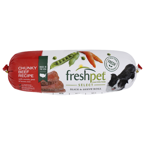 Freshpet Beef Recipe With Carrots, Peas & Brown Rice Chunky Dog Food - 1.5 Pound