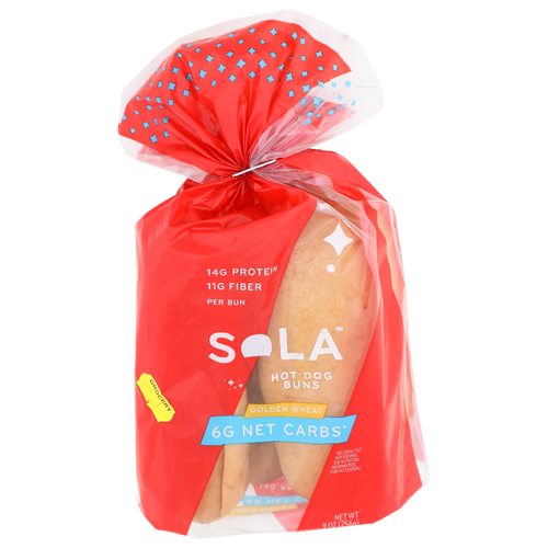 Sola Golden Wheat Hot Dog Buns - 2.25 Ounce - 4 Count