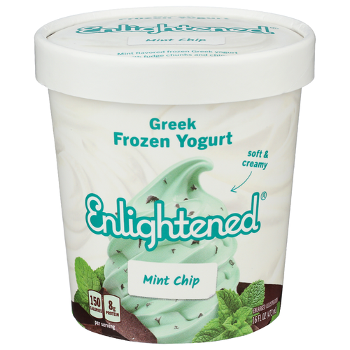 ENLIGHTENED Mint Chip Frozen Yogurt Pint Greek Chocolate - 16 Fluid Ounce