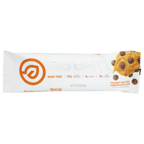 No Cow Peanut Butter Chocolate Chip Vegan Protein Bar - 2.12 Ounce